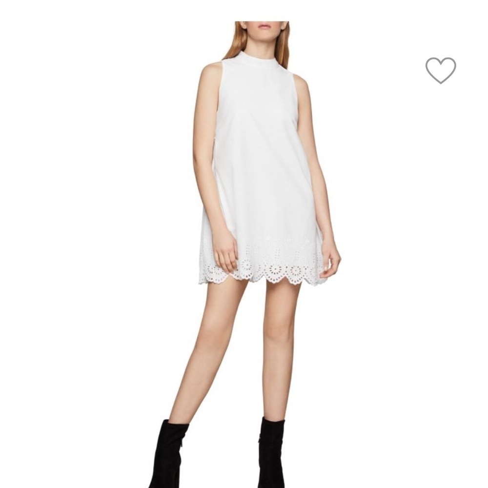 White BCBG halter neck dress graduation dress